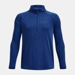 Under Armour Kids' UA Tech™ 2.0 Half Zip Blue Mirage / Black