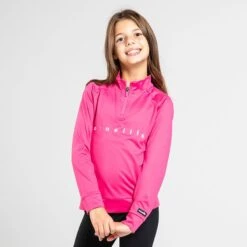 Kids' Natalie Half Zip Top Pink / Black / White