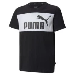 Puma Kids' Essentials+ Colour Blocked T-Shirt Black