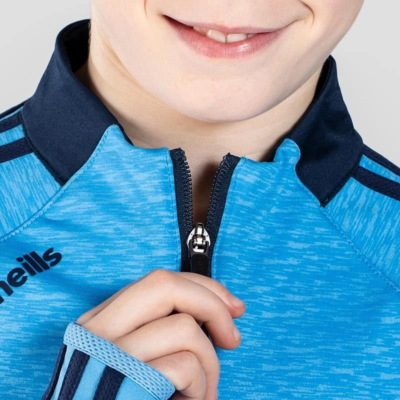 Kids' Ohio Brushed Half Zip Top Sky / Marine 4 Kids' Ohio Brushed Half Zip Top Sky / Marine - Image 4