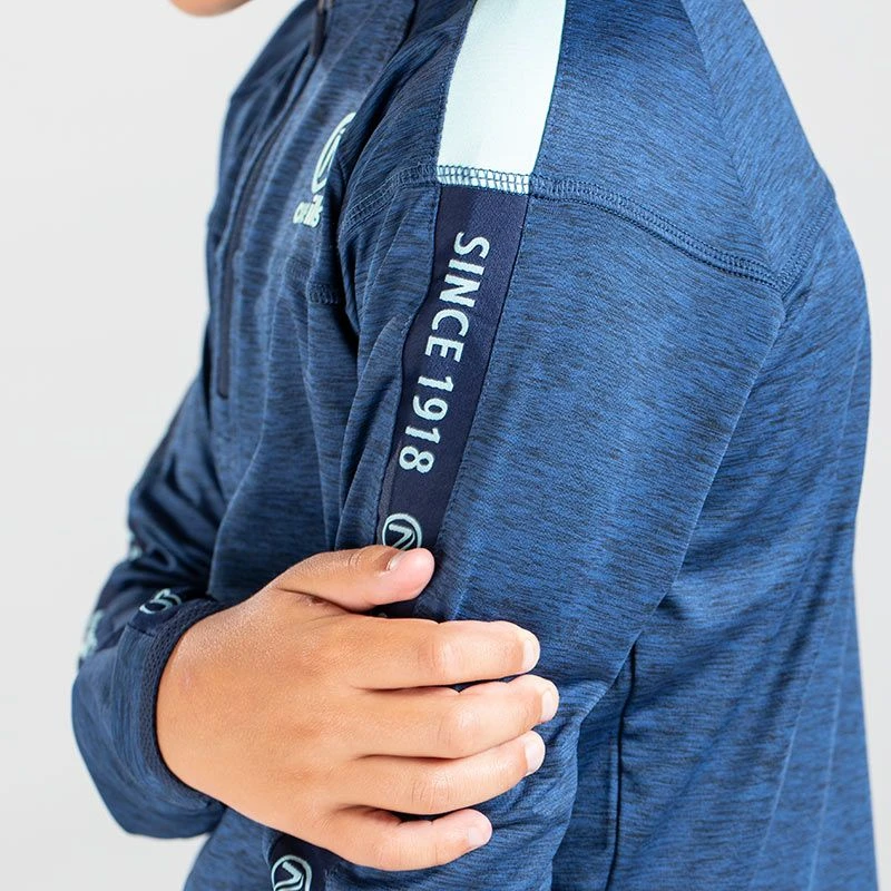 Kids' Defender Brushed Half Zip Top Marine / Green / Marine 5 Kids' Defender Brushed Half Zip Top Marine / Green / Marine - Image 5