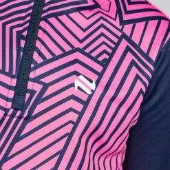 Kids' Carly Brushed Half Zip Top Marine / Pink -Columbia Sales Store am3a9644