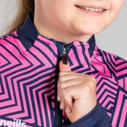 Kids' Carly Brushed Half Zip Top Marine / Pink -Columbia Sales Store am3a9646 1