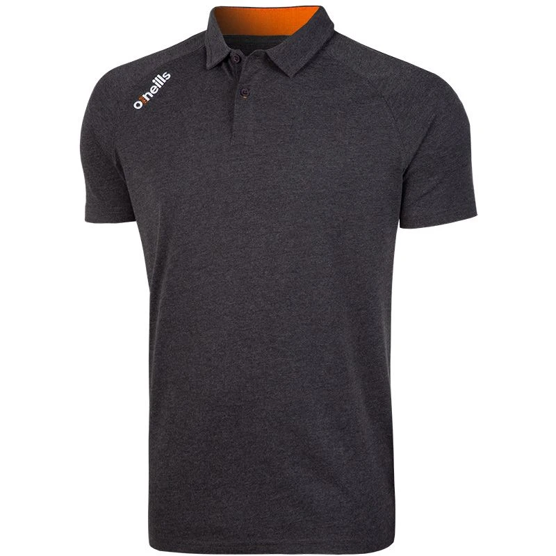 Kids' Aspen Polo Marl Black / Tangerine 2 Kids' Aspen Polo Marl Black / Tangerine - Image 2