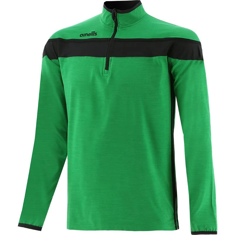 Kids' Auckland Brushed Half Zip Top Green / Black 1 Kids' Auckland Brushed Half Zip Top Green / Black