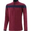 Kids' Auckland Brushed Half Zip Top Maroon / Marine