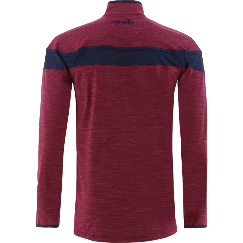 Kids' Auckland Brushed Half Zip Top Maroon / Marine 2 Kids' Auckland Brushed Half Zip Top Maroon / Marine - Image 2