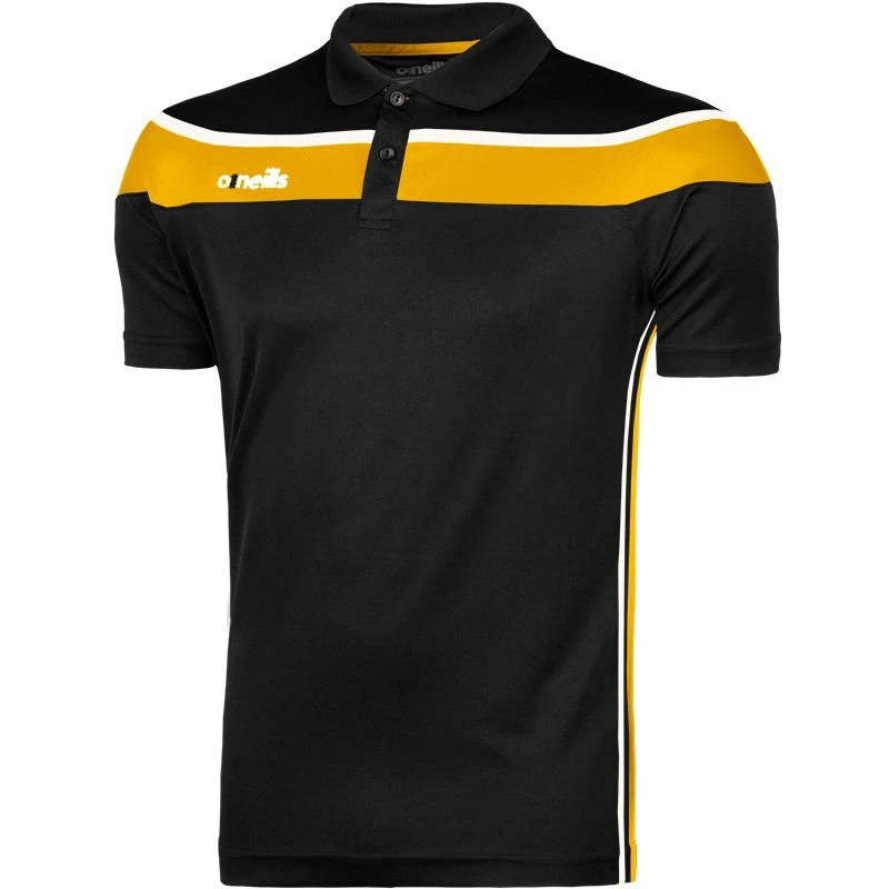 Kids' Auckland Polo Shirt Black / Amber / White 1 Kids' Auckland Polo Shirt Black / Amber / White