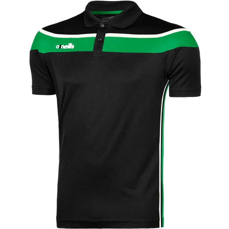Kids' Auckland Polo Shirt Black / Emerald / White 1 Kids' Auckland Polo Shirt Black / Emerald / White