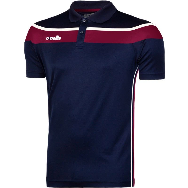 Kids' Auckland Polo Shirt Marine / Maroon / White 1 Kids' Auckland Polo Shirt Marine / Maroon / White