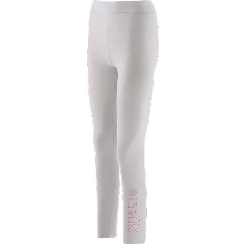 Kids' Katalina Cotton Leggings Grey / Pink 3 Kids' Katalina Cotton Leggings Grey / Pink - Image 3