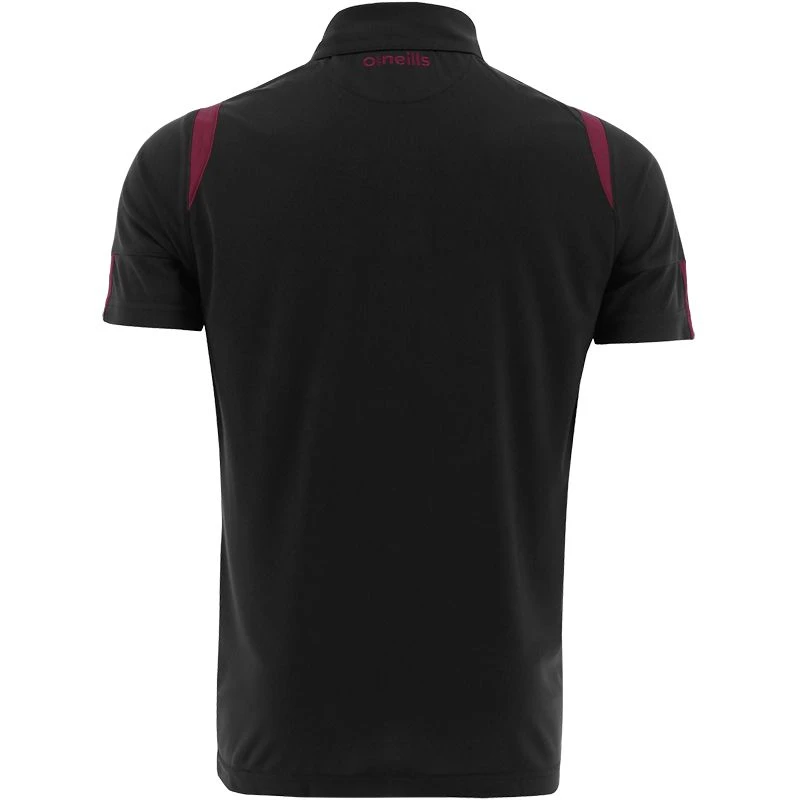 Kids' Loxton Polo Shirt Black / Maroon 2 Kids' Loxton Polo Shirt Black / Maroon - Image 2