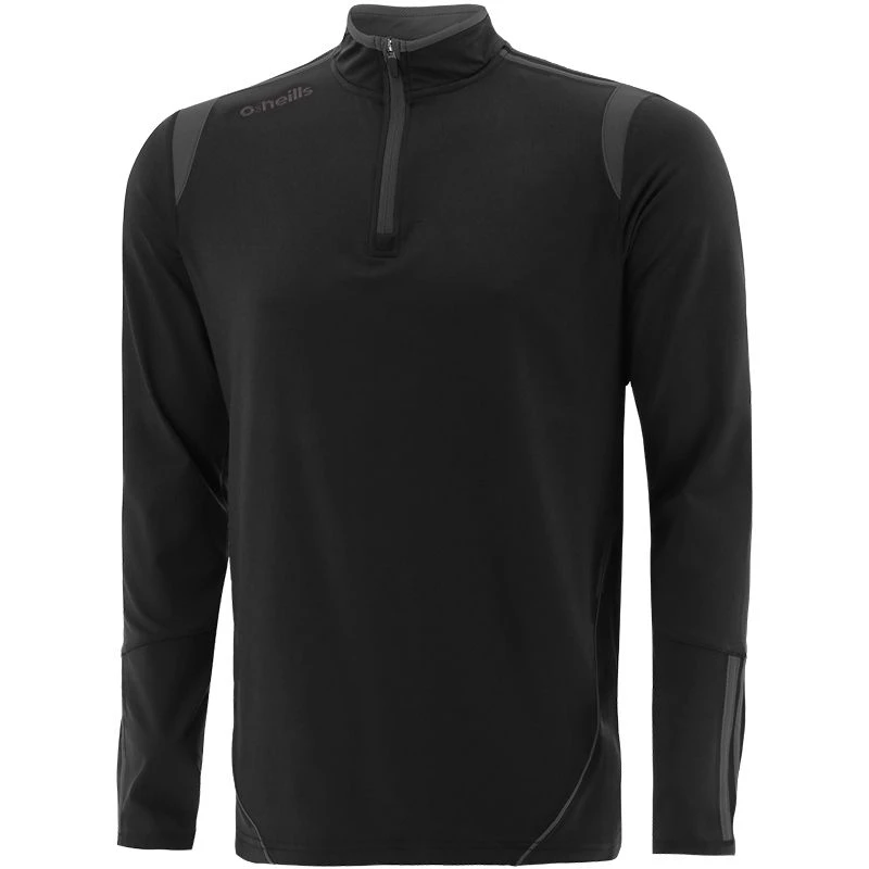 Kids' Loxton Brushed Half Zip Top Black / Grey 1 Kids' Loxton Brushed Half Zip Top Black / Grey
