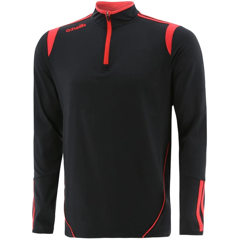Kids' Loxton Brushed Half Zip Top Black / Red 1 Kids' Loxton Brushed Half Zip Top Black / Red