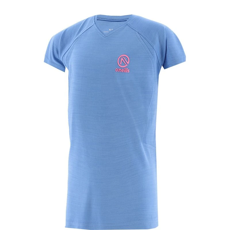 Kids' Madison V-Neck T-Shirt Blue / Pink 1 Kids' Madison V-Neck T-Shirt Blue / Pink