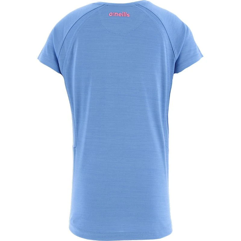 Kids' Madison V-Neck T-Shirt Blue / Pink 2 Kids' Madison V-Neck T-Shirt Blue / Pink - Image 2