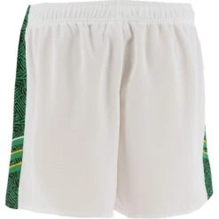 Kids' Mourne Shorts White / Green Shadow / Amber -Columbia Sales Store mourne gaelic short printed panel wht emer mar 3 3