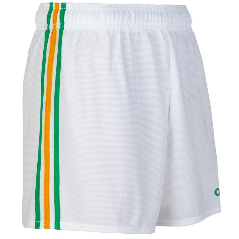 Kids' Mourne Shorts White / Green / Amber 2 Kids' Mourne Shorts White / Green / Amber - Image 2