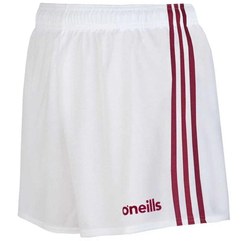 Kids' Mourne Shorts White / Maroon 1 Kids' Mourne Shorts White / Maroon
