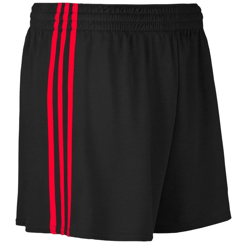 Kids' Mourne Shorts Black / Red 2 Kids' Mourne Shorts Black / Red - Image 2