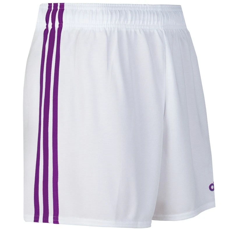 Kids' Mourne Shorts White / Purple 2 Kids' Mourne Shorts White / Purple - Image 2