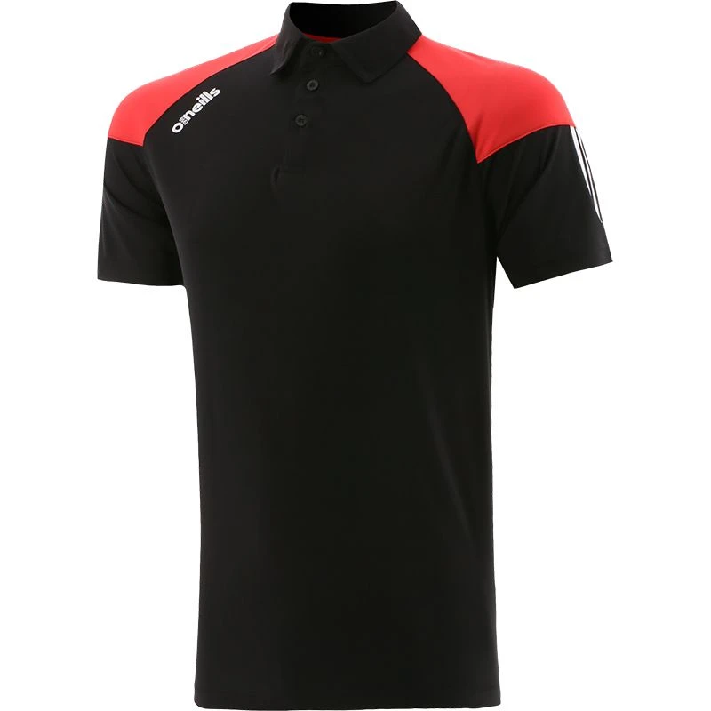 Kids' Oslo Polo Shirt Black / Red / White 1 Kids' Oslo Polo Shirt Black / Red / White