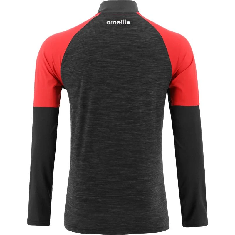 Kids' Oslo Brushed Half Zip Top Black / Red / White 2 Kids' Oslo Brushed Half Zip Top Black / Red / White - Image 2