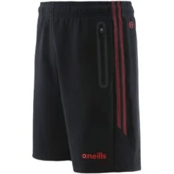Kids' Pioneer 2 Stripe Hybrid Leisure Shorts Black / Red