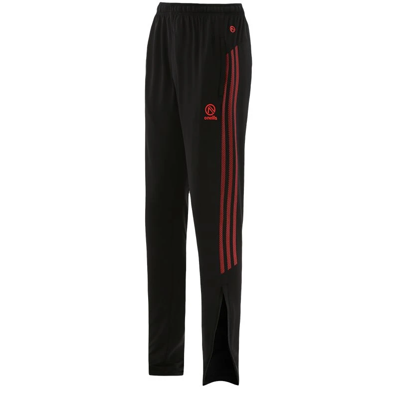 Kids' Pluto Brushed Skinny Tracksuit Bottoms Black / Red 1 Kids' Pluto Brushed Skinny Tracksuit Bottoms Black / Red