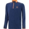 Kids' Pluto Brushed Half Zip Marine / Orange