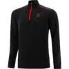 Kids' Pluto Hybrid Half Zip Top Black / Red