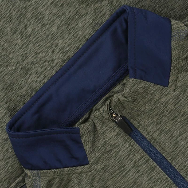 Kids' Pluto Brushed Half Zip Top Green / Marine 3 Kids' Pluto Brushed Half Zip Top Green / Marine - Image 3