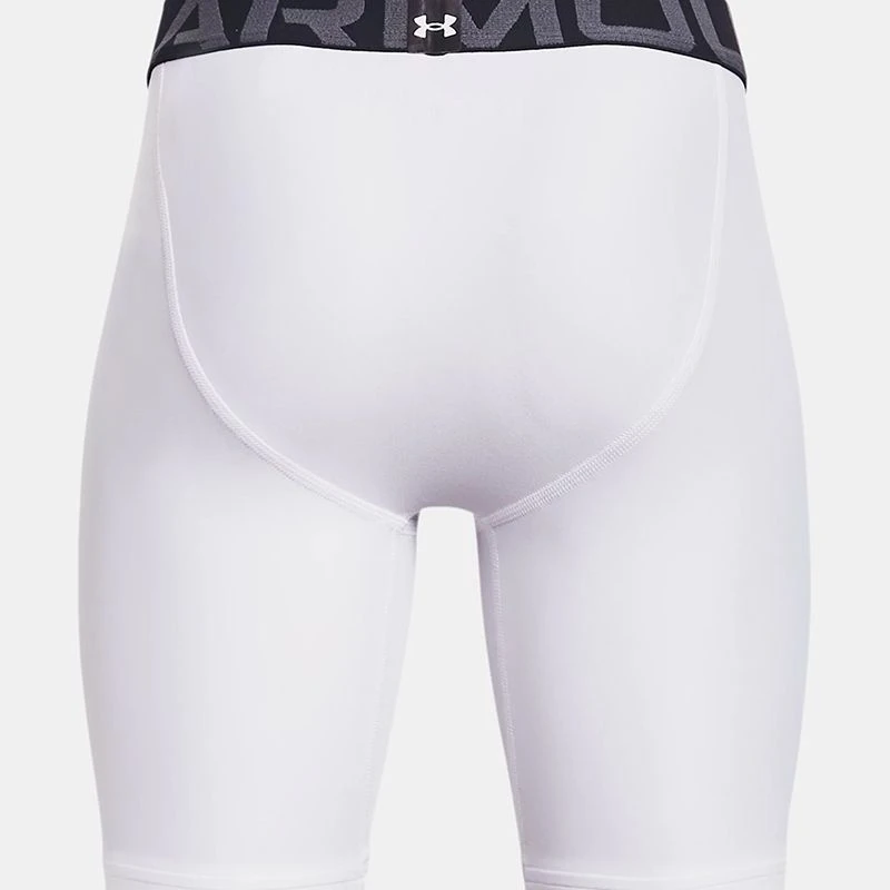 Under Armour Kids' HeatGear® Armour Shorts White / Black 2 Under Armour Kids' HeatGear® Armour Shorts White / Black - Image 2
