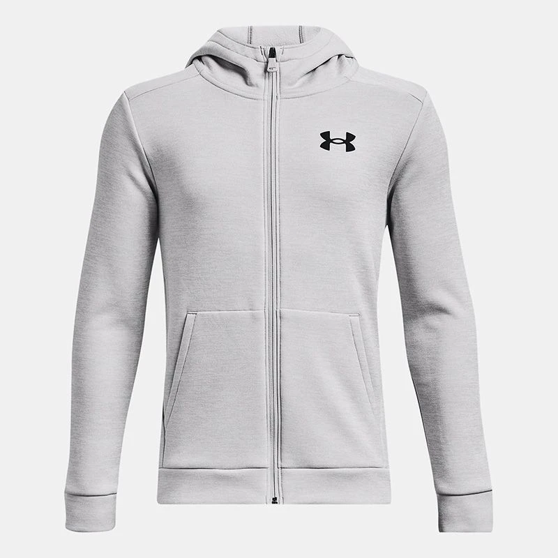 Under Armour Kids' Armour Fleece® Full-Zip Halo Grey / Black 1 Under Armour Kids' Armour Fleece® Full-Zip Halo Grey / Black