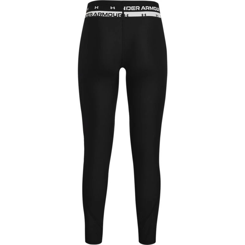 Under Armour Kids' HeatGear® Armour Leggings Black / White 2 Under Armour Kids' HeatGear® Armour Leggings Black / White - Image 2