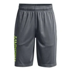 Under Armour Kids' Prototype 2.0 Wordmark Shorts Pitch Gray / Quirky Lime