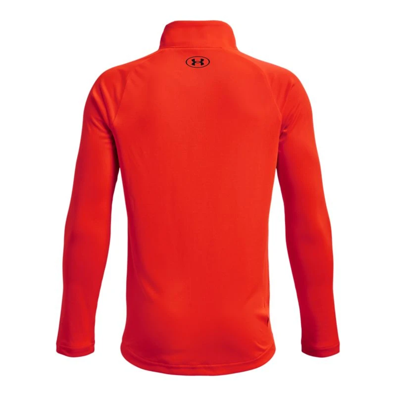 Under Armour Kids' UA Tech™ 2.0 Half Zip Phoenix Fire / Black 2 Under Armour Kids' UA Tech™ 2.0 Half Zip Phoenix Fire / Black - Image 2