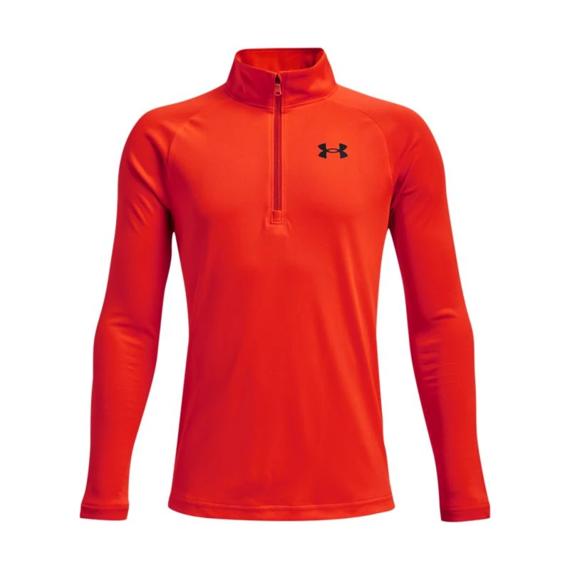 Under Armour Kids' UA Tech™ 2.0 Half Zip Phoenix Fire / Black 1 Under Armour Kids' UA Tech™ 2.0 Half Zip Phoenix Fire / Black