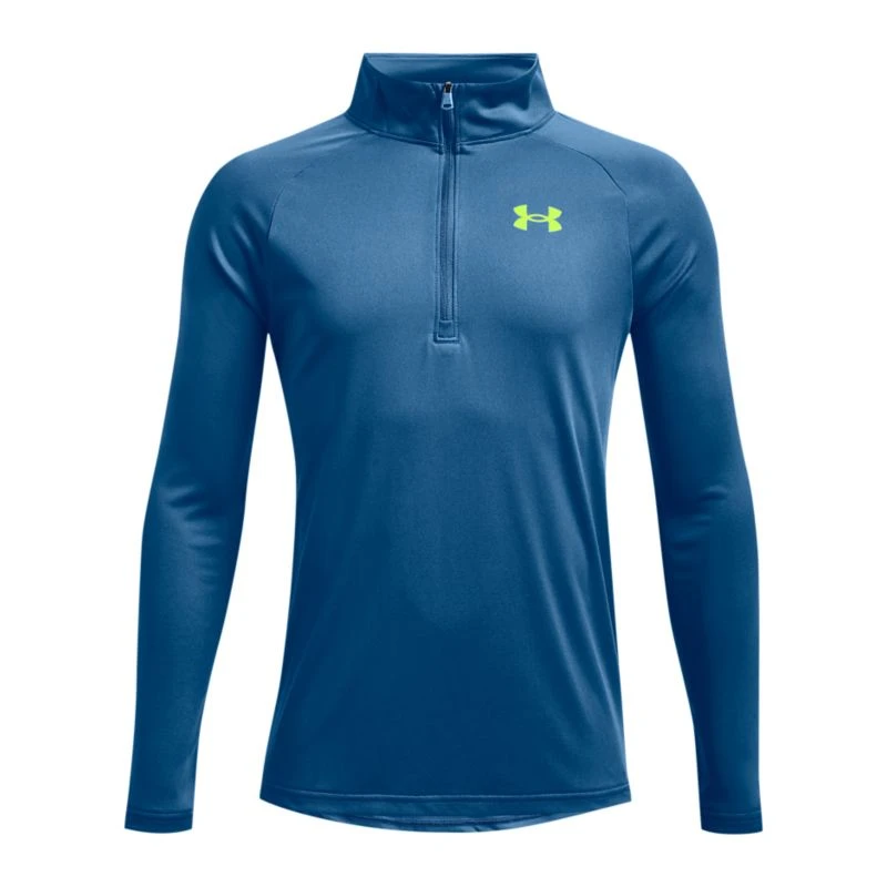 Under Armour Kids' Tech™ 2.0 Half Zip Cruise Blue / High-Vis Yellow 1 Under Armour Kids' Tech™ 2.0 Half Zip Cruise Blue / High-Vis Yellow