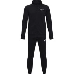 Under Armour Kids' UA Knit Tracksuit Black / White