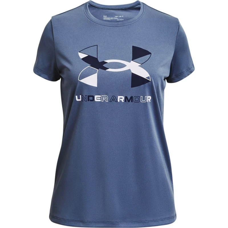 Under Armour Kids' Tech™ Graphic Big Logo T-Shirt Mineral Blue / White / Midnight Navy 1 Under Armour Kids' Tech™ Graphic Big Logo T-Shirt Mineral Blue / White / Midnight Navy