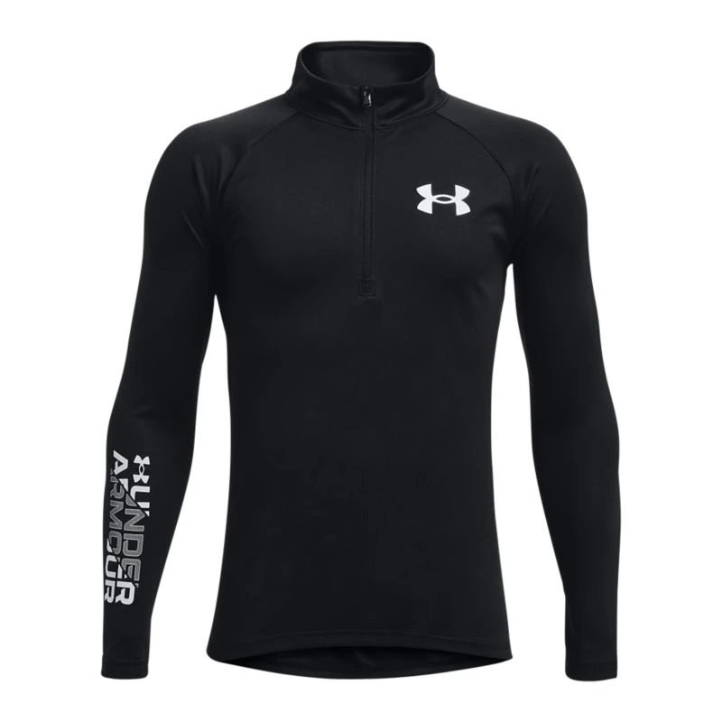 Under Armour Kids' Tech™ Big Logo Half Zip Black / White 1 Under Armour Kids' Tech™ Big Logo Half Zip Black / White