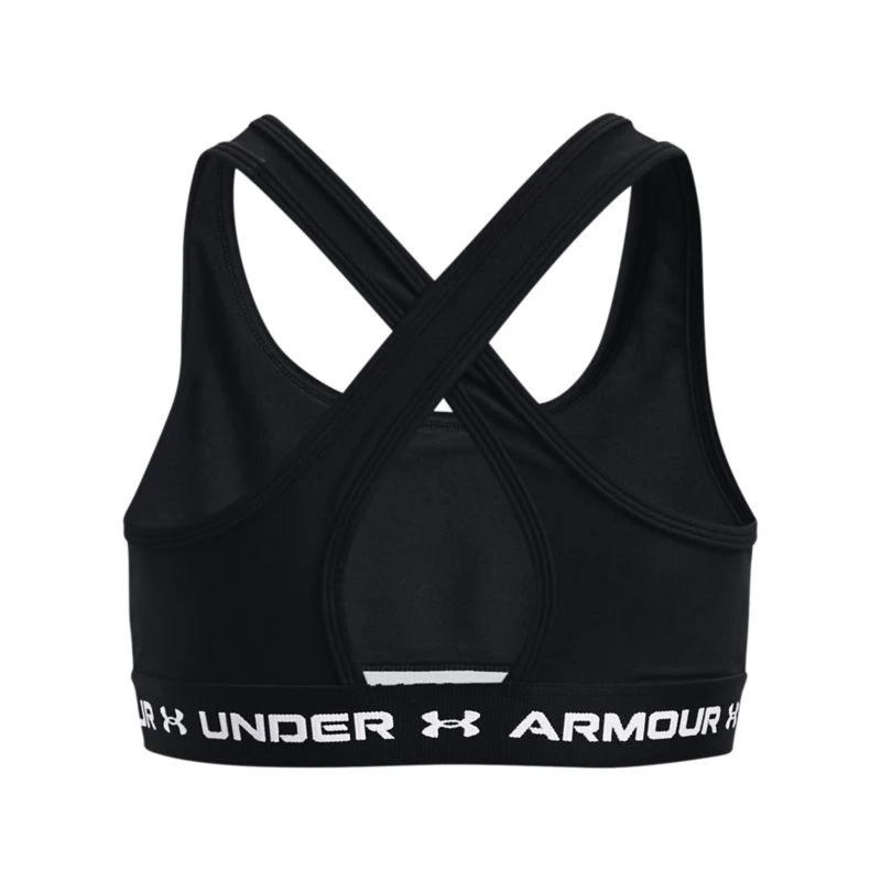Under Armour Kids' Crossback Sports Bra Black / White 2 Under Armour Kids' Crossback Sports Bra Black / White - Image 2