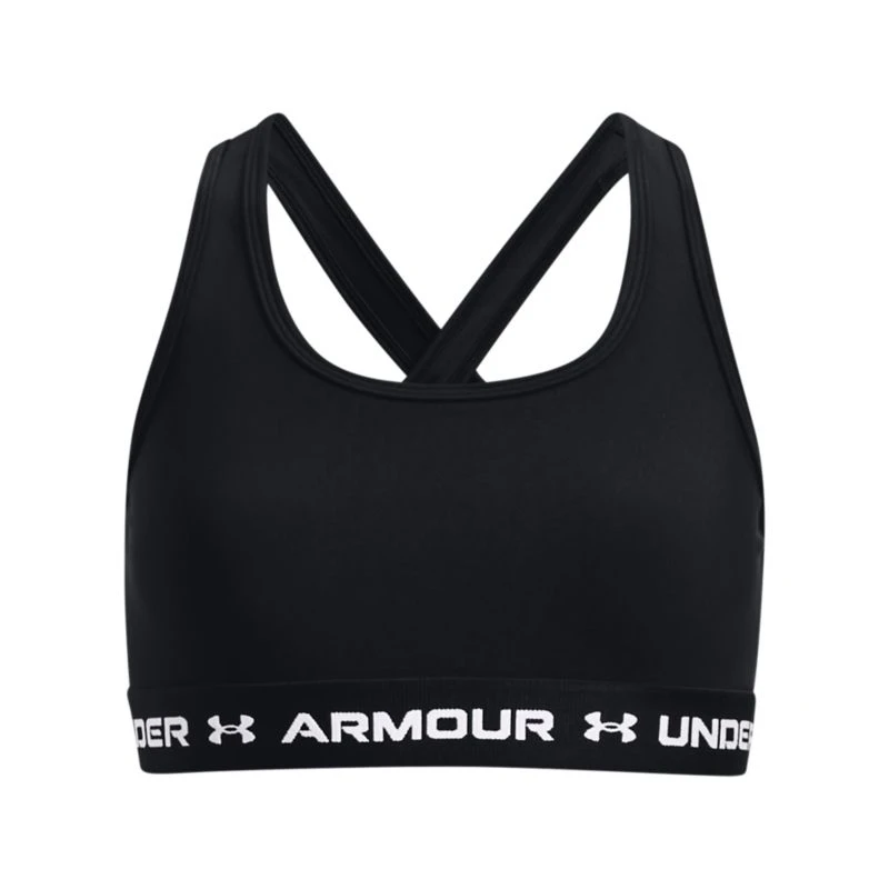 Under Armour Kids' Crossback Sports Bra Black / White 1 Under Armour Kids' Crossback Sports Bra Black / White