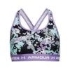 Under Armour Kids' Crossback Printed Sports Bra Vivid Lilac / White