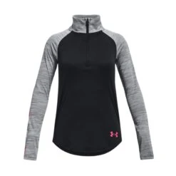Under Armour Kids' Tech Graphic Half Zip Black / Cerise