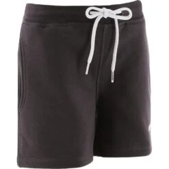 Kids' Trigger French Terry Leisure Shorts Dark Grey / White