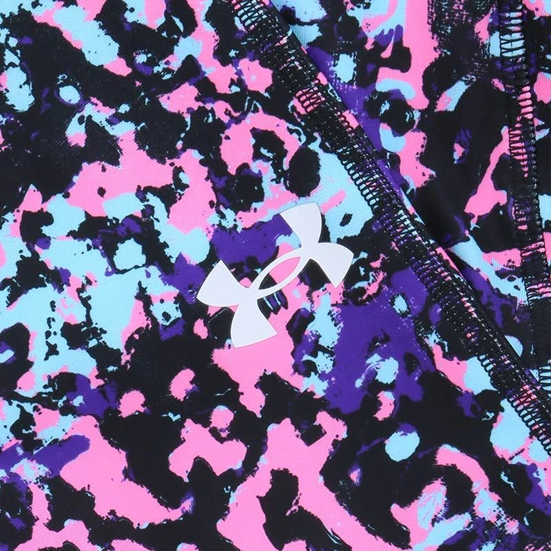 Under Armour Kids' HeatGear® Armour Printed Ankle Crop Black / White 4 Under Armour Kids' HeatGear® Armour Printed Ankle Crop Black / White - Image 4