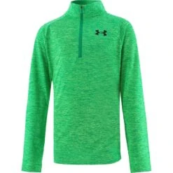 Under Armour Kids' UA Tech™ 2.0 Half Zip Stadium Green / Black
